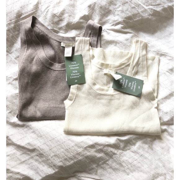Beautiful H&M NWT!  Rib knit light sweater tanks. •READ BELOW FOR PRICE DETAILS• - Picture 1 of 7